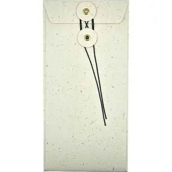 Obálka Ozdobné eko obálky DL s knoflíkem - Sušené květiny