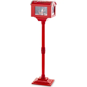 Vánoční dekorace Vánoční dekorativní Poštovní Schránka Hrací Skříňka LED Červená Mikuláš