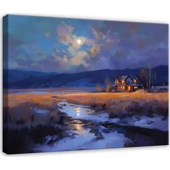 Obraz OBRAZ KRAJINA PŘÍRODA DO LOŽNICE OBÝVÁKU KUCHYNĚ NA PLÁTNĚ 60x40