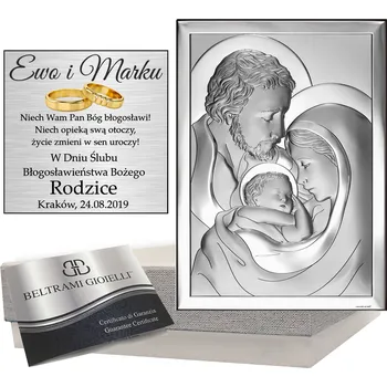 Obraz Obrázek SILEVO stříbrný bronzový na křtiny