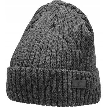 Čepice 4F zimní čepice beanie šedá, univerzální velikost