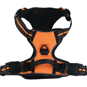 Postroj pro psa POSTROJE PRO PSA BEZ TLAČENÍ NA TĚLO NASTAVITELNÉ PROCHÁZKOVÉ velikost M ORANŽOVÉ