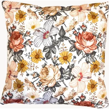 Povlak na dekorativní polštářek Povlak NOVIA vzor E | Květiny 43x43