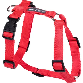 Postroj pro psa Nastavitelný postroj pro psa POPPY GUARD červená velikost S, M, L, XL Rozměr: M - 25-40x35-55x2,0 cm