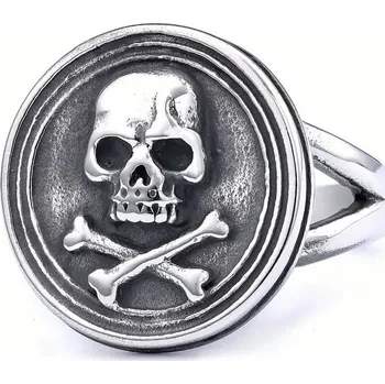 Prsten Prsten lebka - ocelový (21) (Prstýnek lebka (ocel))