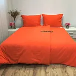 Lněné povlečení oranžovo-červené 140x200cm+90x70cm TiaHome 218110262