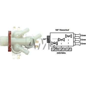 Ventil ventil napouštěcí univerzální trojcestný (180 st.) přímý