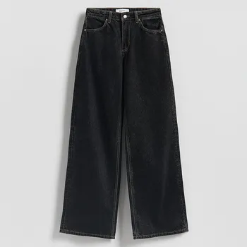 Dámské džíny Reserved - Džíny s širokými nohavicemi - šedá - 578GE-90J - 578GE-90J-36