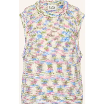 Dámská vesta Scotch & Soda Dívčí Pletená Vesta, bílá /růžová /tmavě modrá, 5653496106, 164