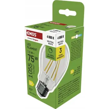 Žárovka LED žárovka E27 7,5W (ekvivalent 75W) 1055 lm neutrální bílá 4000K stmívatelná ZF5D54D