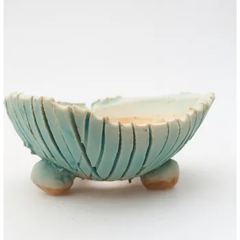 Květináč Keramická Skořápka 7,5 x 8 x 4 cm modrá