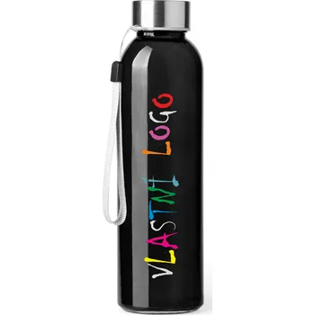 Láhev Stamina Skleněná láhev ALFE s potiskem Barva: černá