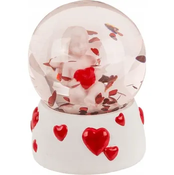 Vánoční dekorace Sněhová koule se třpytkami Anděl se srdcem, dekorace na třepání, mix
