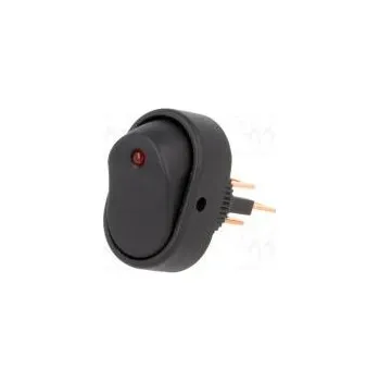 vypínač ROCKER SPST pol 2 OFF-ON 30A/24VDC černá LED 12VDC -20÷85°C