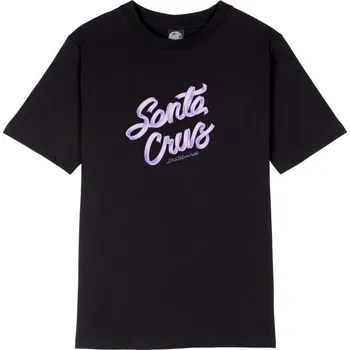SANTA CRUZ triko - Ribbon Script Front T-Shirt Black (BLACK)