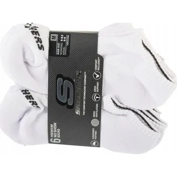 Pánské ponožky Skechers Ponožky 6pk Skechers Lowcut Md, bílé, velikost 35-40