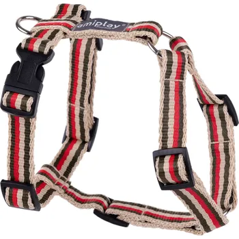 Postroj pro psa Nastavitelný postroj pro psa POPPY GUARD červená/olivová velikost S, M, L, XL Rozměr: S - 17-27x26-35x1,5 cm