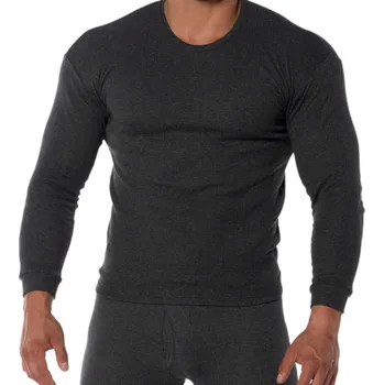 Pánské tričko s dlouhým rukávem Tričko Bavlněné Zateplené Velikost L