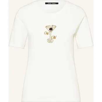 Dámské tričko Marc Aurel Dámské Tričko S Ozdobnými Kamínky, bílá, 42