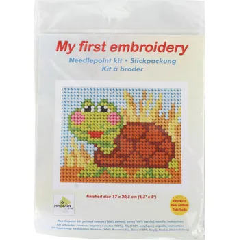 Vyšívací vzor Moje první vyšívání - 17x20,5cm - Želva