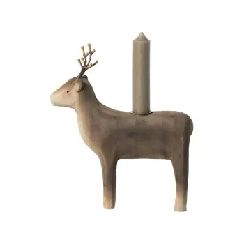 Svícen Vánoční dřevěný svícen Reindeer Large