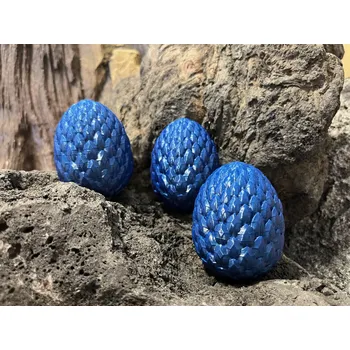 Doplněk k figurce Cinderwings3D Dračí vajíčko modré výška 8 cm