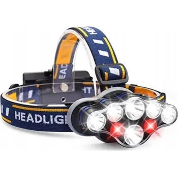 Čelovka TURISTICKÁ SVÍTILNA ČELOVKA 7 LED LAMPIČKA AKUMULÁTOR USB PREDATOR