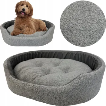 Pelíšek pro psa Šiška pro psy z borové pelíšek stříbrný 68 cm x 57 cm