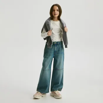 Dívčí džíny Reserved - Široké džíny s opráním - modrá - 724CV-50J - 724CV-50J-164-2