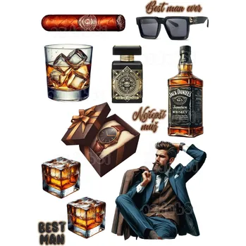 Přisada na vaření a pečení Nejlepší muž - jedlý papír - Úprava na přání +20 Kč / Jedlý papír / Bez decor gelu