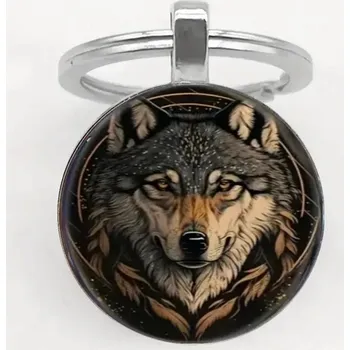 Přívěšek na klíče vlk