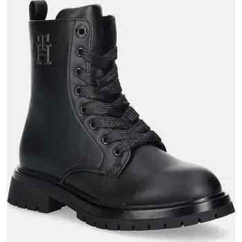 Dámské kozačky Dětské boty Tommy Hilfiger černá barva, T3A5-34154 T3A5.34154.30.34 99X, EUR 34