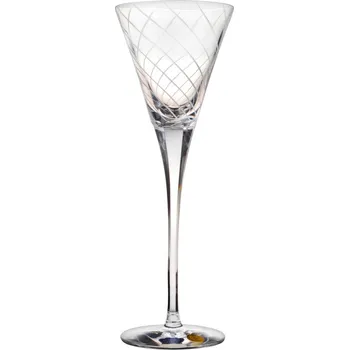 Sklenice Broušená sklenice s pruhy 150 ml, Glamour Crystal, 2 ks