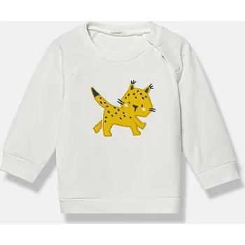 Chlapecké oblečení Dětská mikina United Colors of Benetton 36MJA105G.W.Seasonal bílá 00X, vel. 62