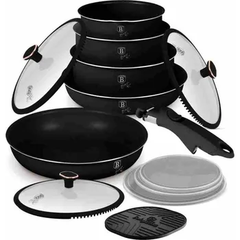 Hrnec Berlingerhaus Sada nádobí s titanovým povrchem 13 ks Black Rose Collection + Doprava ZDARMA