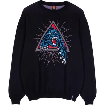 Oblečení a móda SANTA CRUZ mikina - Natas SC Panther Knit Crew Black (BLACK) velikost: XL
