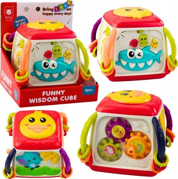Hračka pro nejmenší INTERAKTIVNÍ EDUKAČNÍ KOSTKA – FUNNY WISDOM CUBE