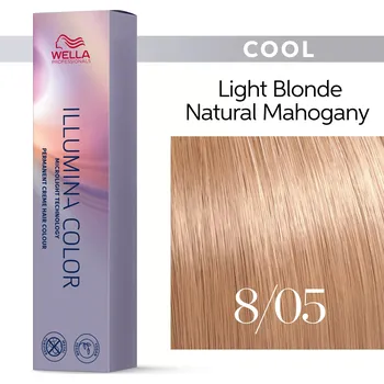 Barva na vlasy Wella Professionals Illumina Color 60ml Odstín: 8/05