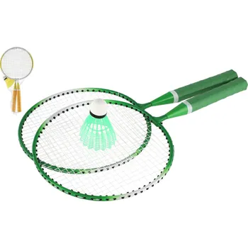Badminton Teddies Badminton sada dětská kov/plast 2 pálky + 1 košíček 2 barvy v síťce 23x45x6cm