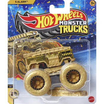 autíčko 5 ALARM ZLATÝ GOLD autíčko HOT WHEELS MONSTER TRUCKS série 2025
