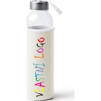 Láhev Stamina Skleněná láhev CAMU s potiskem Barva: bílá