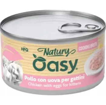Krmivo pro kočku OASY KOT NATURY Kuře s vejcem ve vývaru 85g krmivo pro koťata