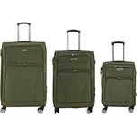 ORLACS 6004 Cestovní kufr sada – zelená barva | 360° kolečka | Textilní materiál Velikost: Sada (3ks)