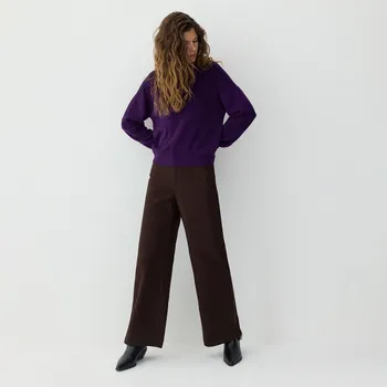 Reserved - Džíny wide leg - tmavě hnědá - 749GL-89X - 749GL-89X-36