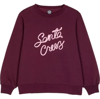Pánská mikina SANTA CRUZ mikina - Ribbon Script Front Crew Dark Cherry (DARK CHERRY)