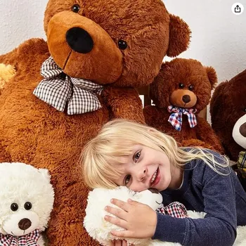 plyšák VELKÝ PLYŠOVÝ MEDVÍDEK PRO DĚTI 120 cm Hnědý