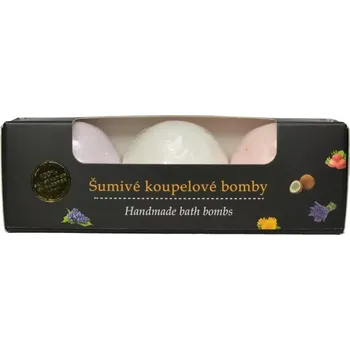 Koupelová sůl VIVACO Koupelová bomba Hrozno, Kokos, Jahoda BODY TIP 3 x 45 g