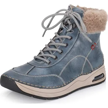 Dámské kozačky Dámská kotníková obuv RIEKER 44530-14 modrá W5 36