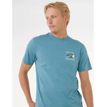 Pánská móda RIP CURL triko - Hazed & Tubed Tee Storm Blue (1276)