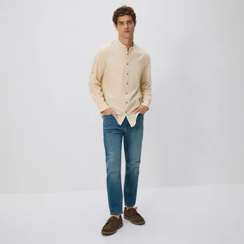 Pánské džíny Reserved - Džíny carrot slim se sepraným efektem - indigo jeans - VD269-57J - VD269-57J-36